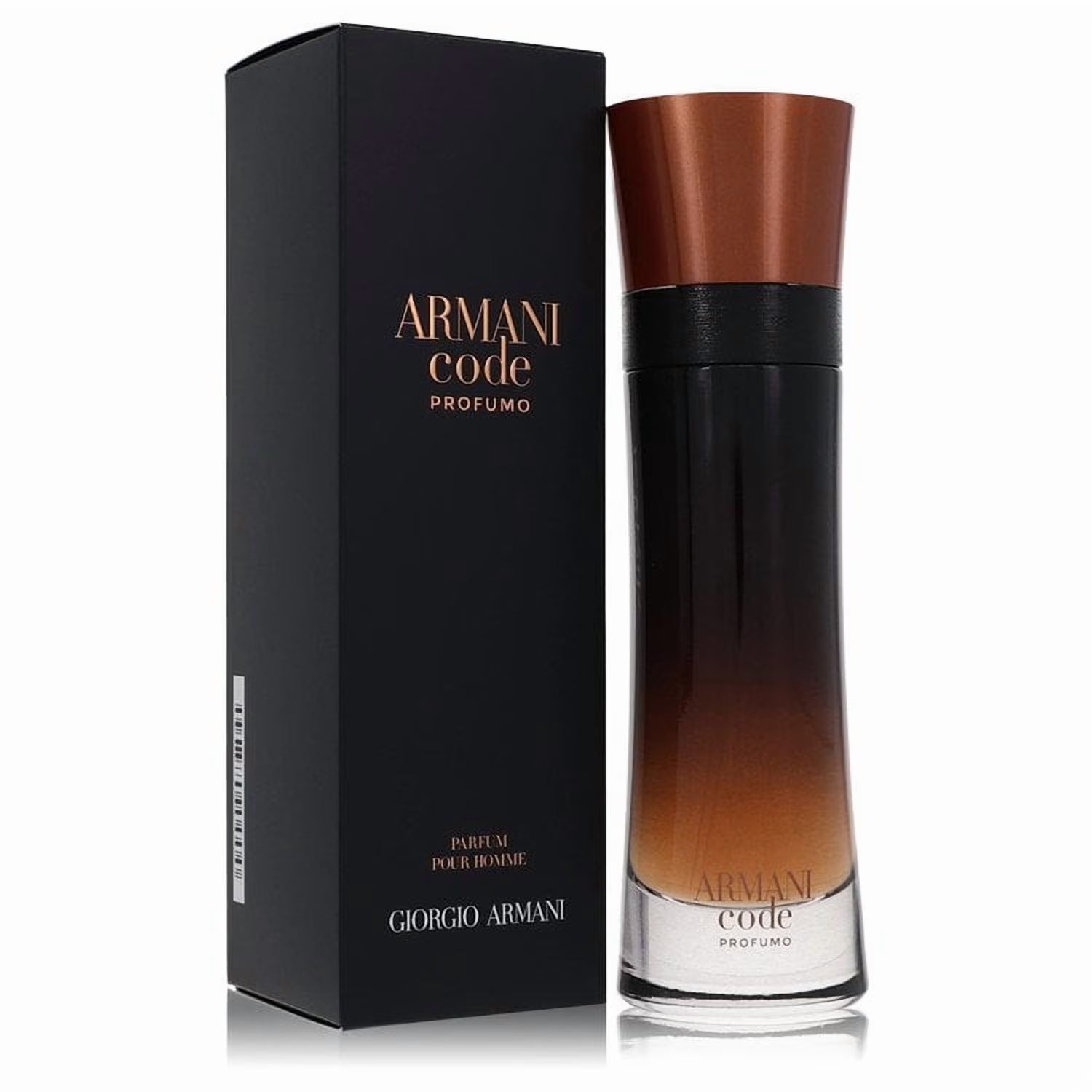 Armani Code Profumo perfume bottle and packaging on a white background