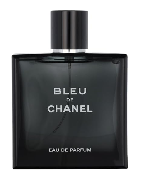 Bleu de Chanel Eau de Parfum bottle on a white background